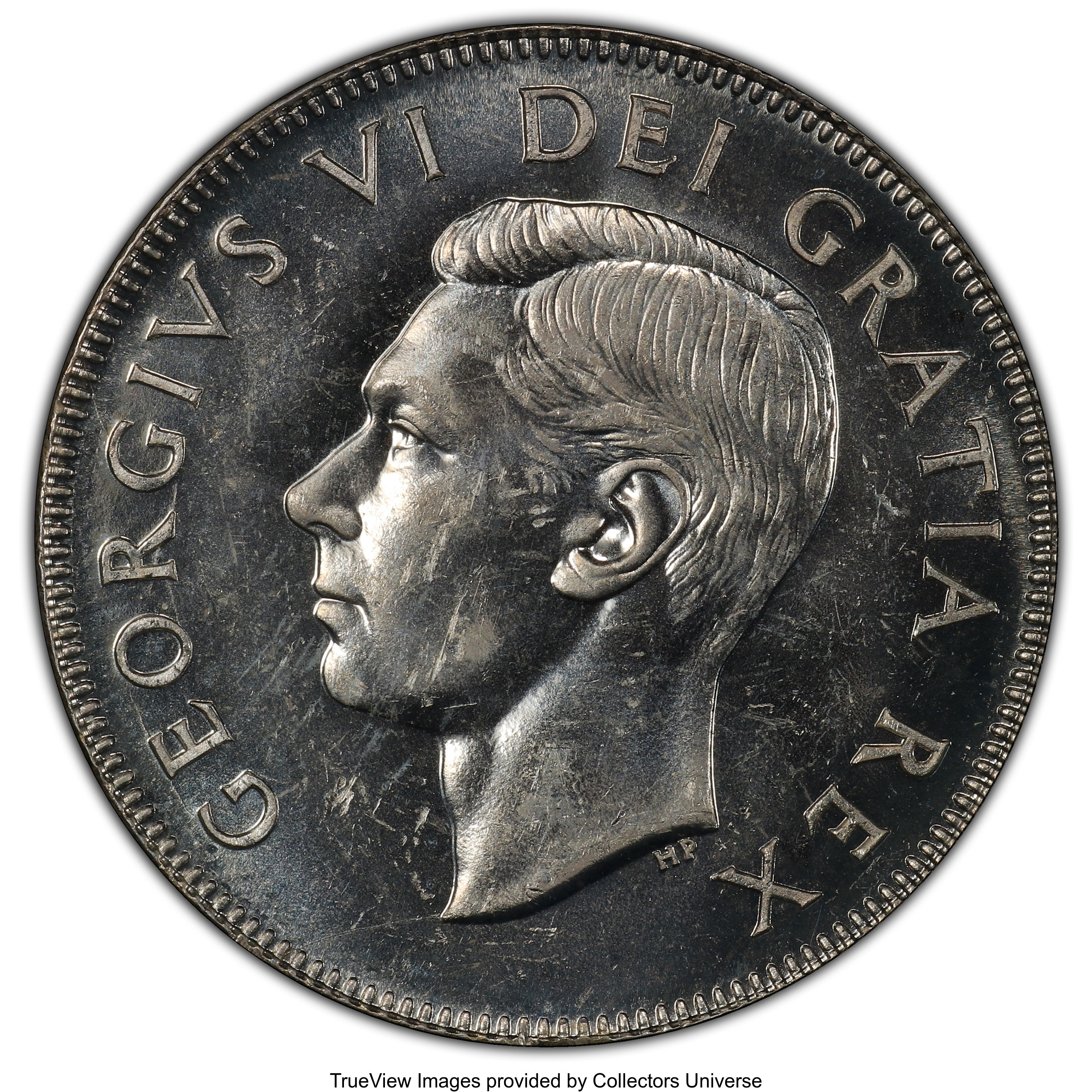 image for: George VI "Hoof Over 9/9" 50 Cents 1949 MS64+ PCGS