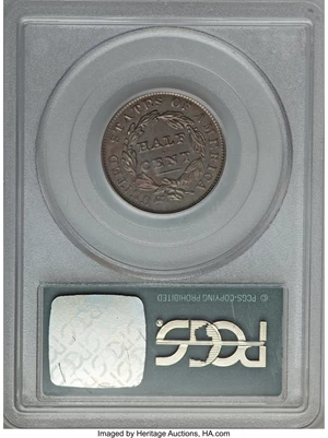 image for: 1831 1/2 C Reverse of 1836 PR65 Red and Brown PCGS. CAC. B-2, High R.5....