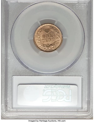 image for: 1860 1C Pointed Bust MS67 PCGS....