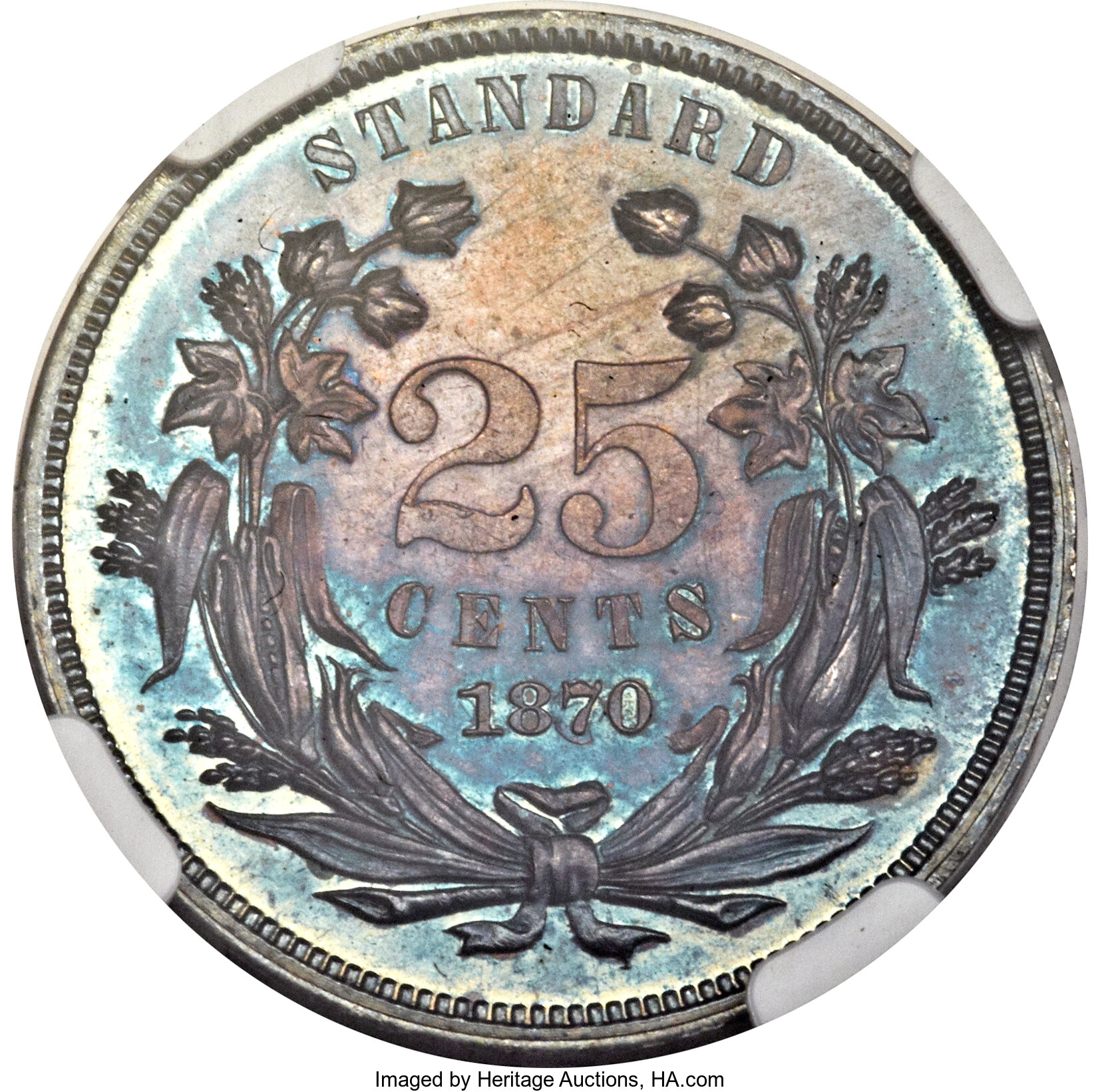 image for: 1870 25C Standard Silver Quarter Dollar, Judd-895, Pollock-1002, Low R.7, PR66 NGC....