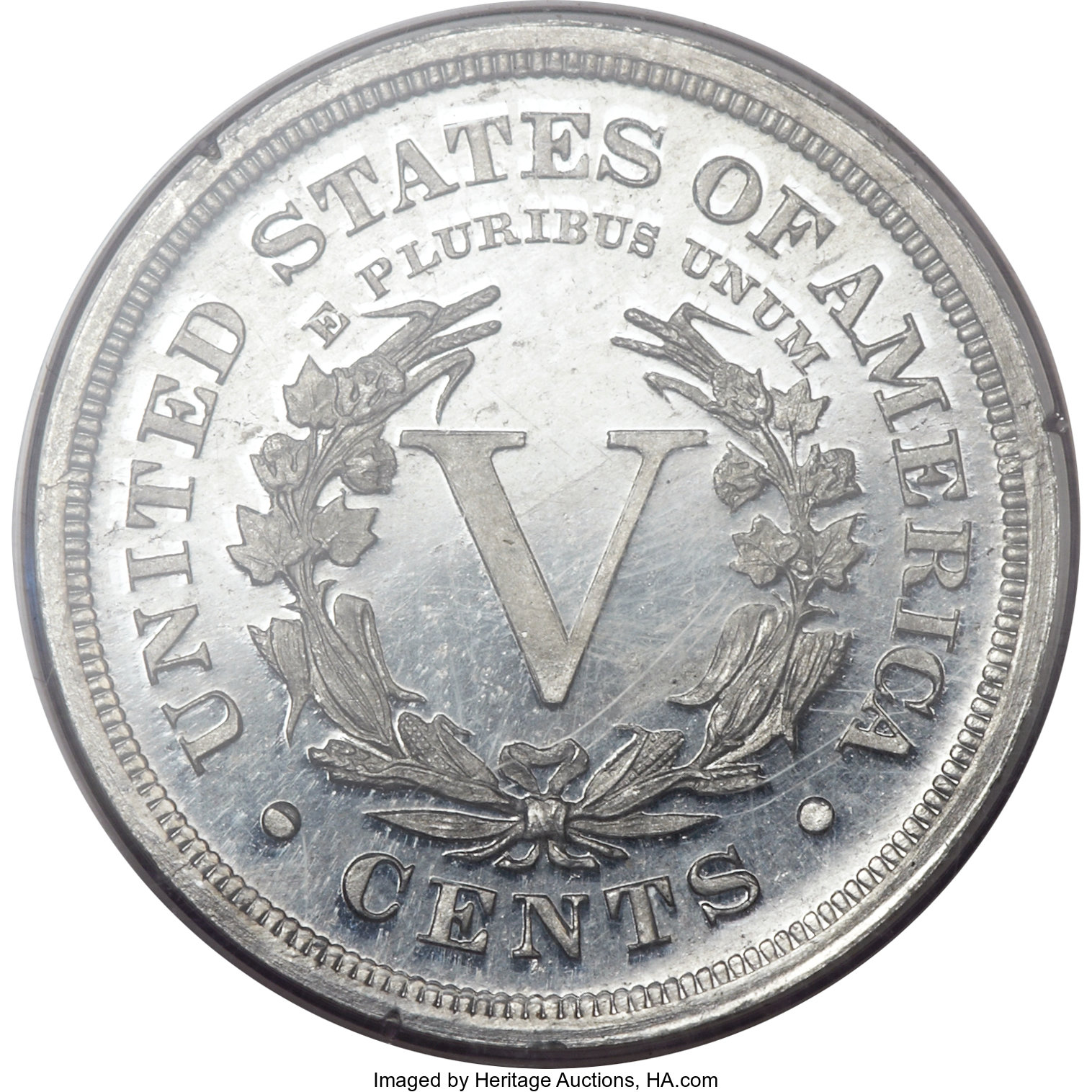 image for: 1883 5C Liberty Nickel, With Cents, Judd-1720, Pollock-1927, High R.7, PR64 PCGS....