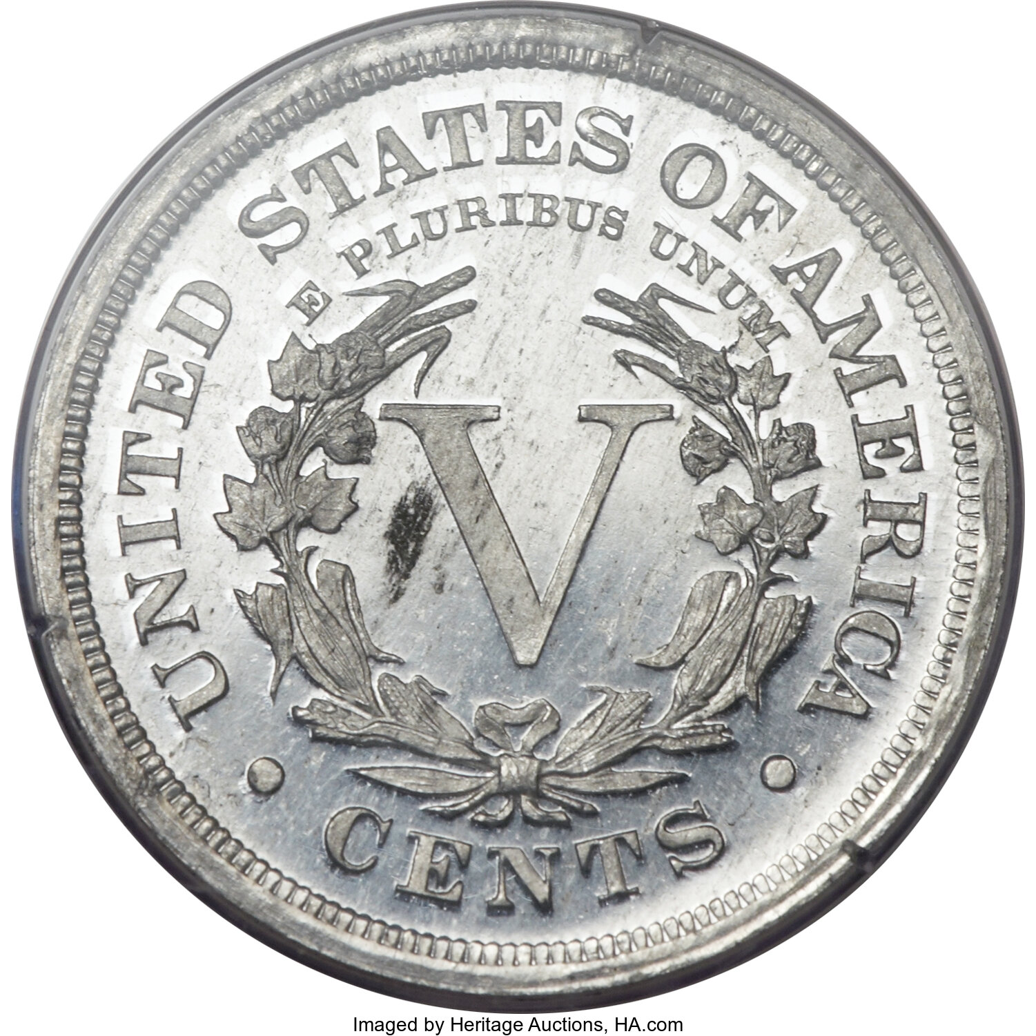 image for: 1883 5C Liberty Nickel, With Cents, Judd-1720, Pollock-1927, High R.7, PR64 PCGS....