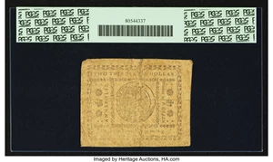 image for: Maryland December 7, 1775 $2/3 PCGS Apparent Fine 15....