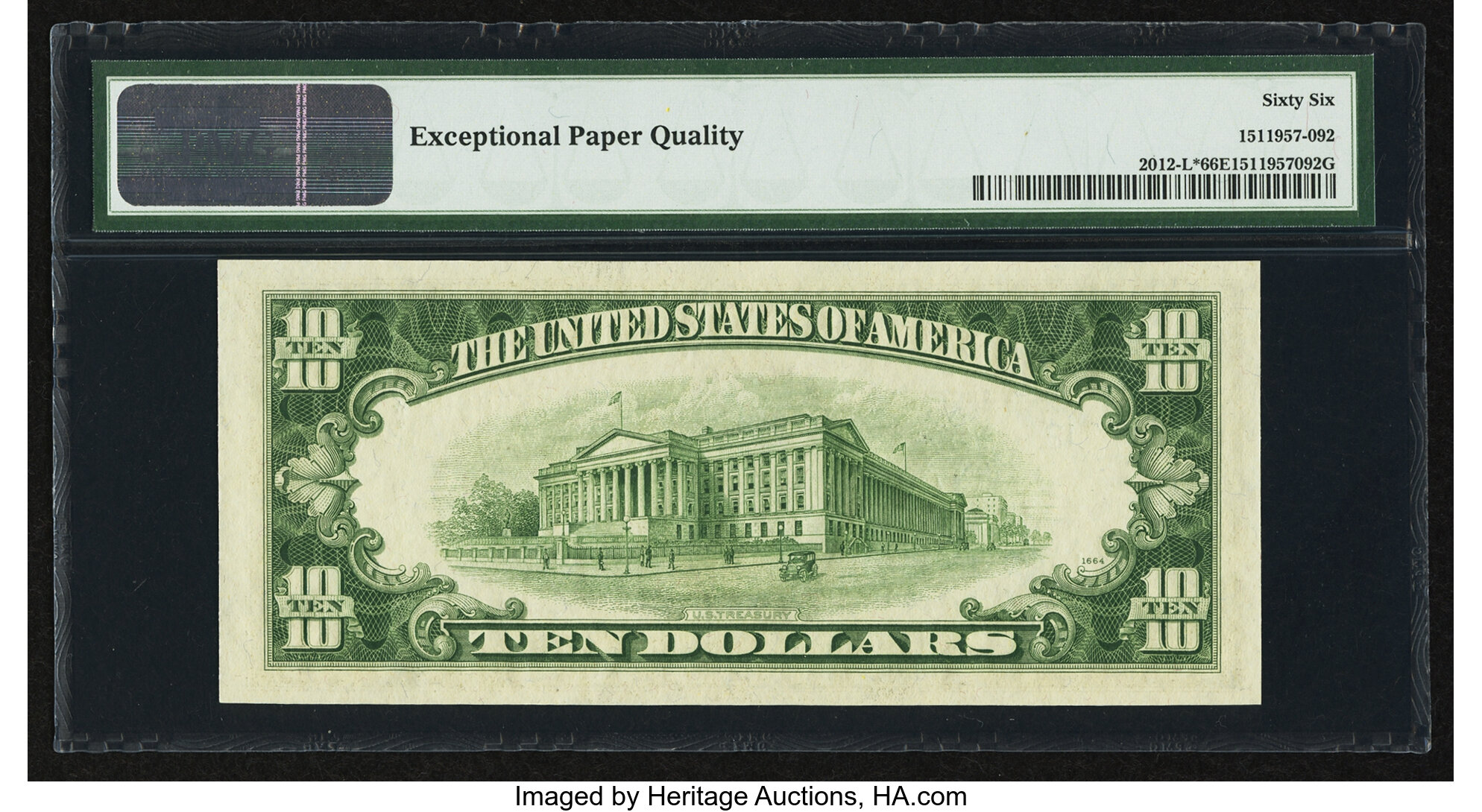 image for: Fr. 2012-L* $10 1950B Federal Reserve Note. PMG Gem Uncirculated 66 EPQ....