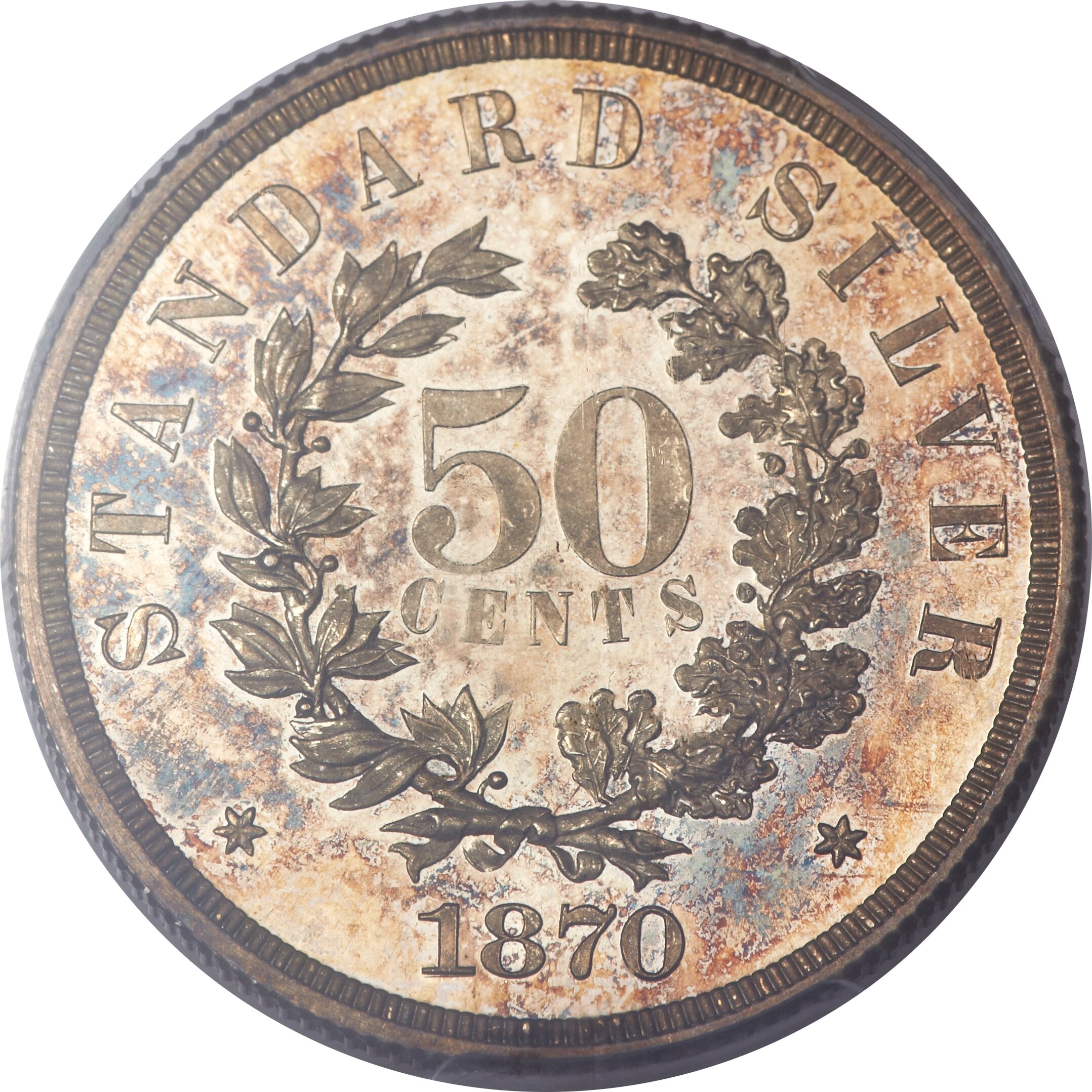 image for: 1870 50C Standard Silver Half Dollar, Judd-981, Pollock-1101, High R.6, PR66 Cameo PCGS. CAC....