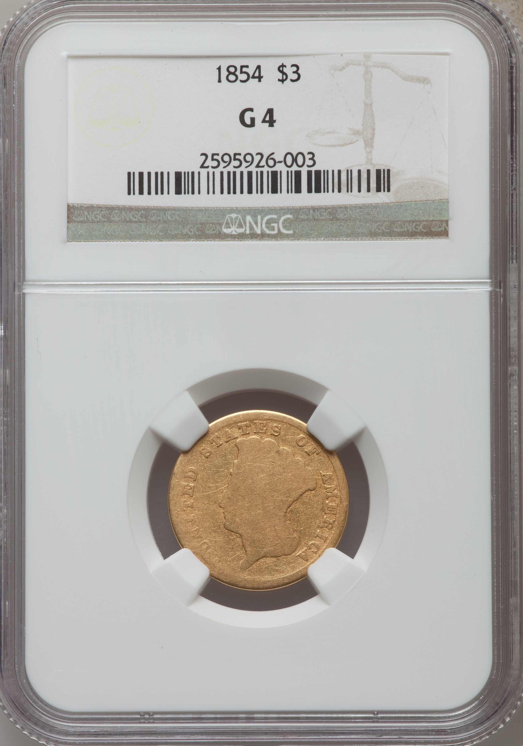 1854 $3 VF20 thumbnail 10