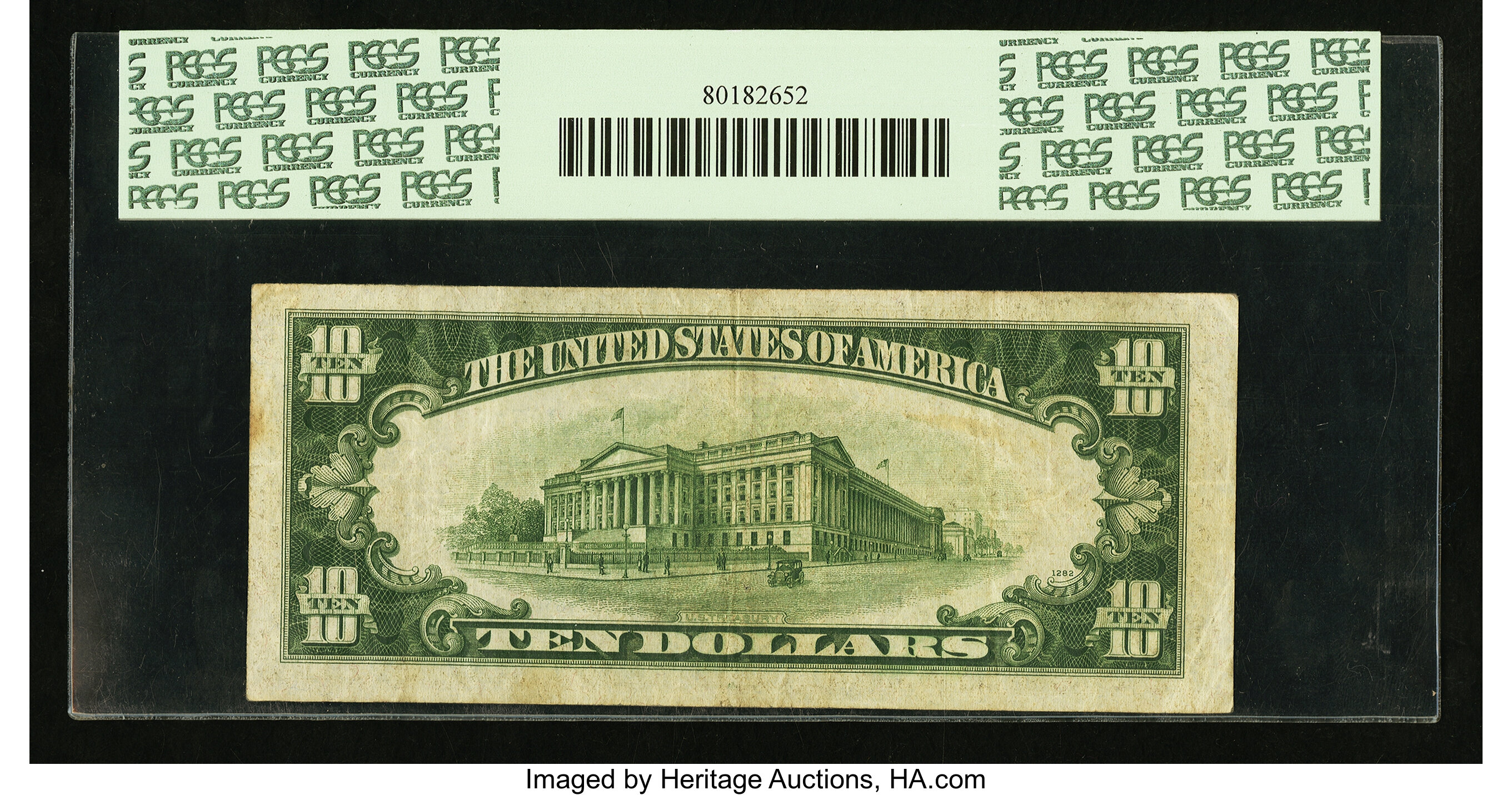 image for: Fr. 2008-L* $10 1934C Wide Federal Reserve Star Note. PCGS Very Fine 30....