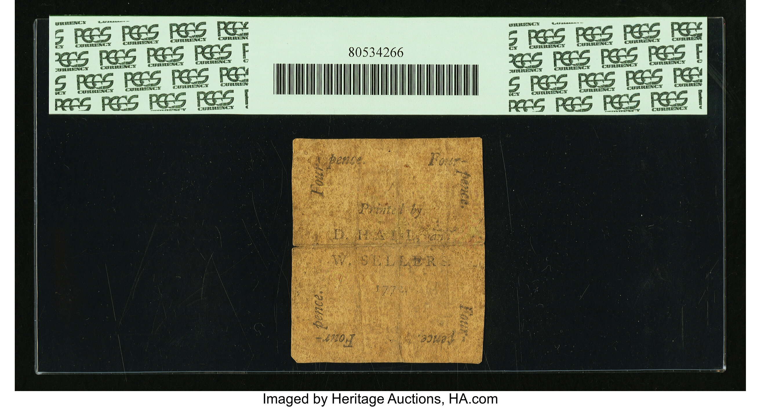 image for: Pennsylvania April 3, 1772 4d PCGS Apparent Very Fine 20....