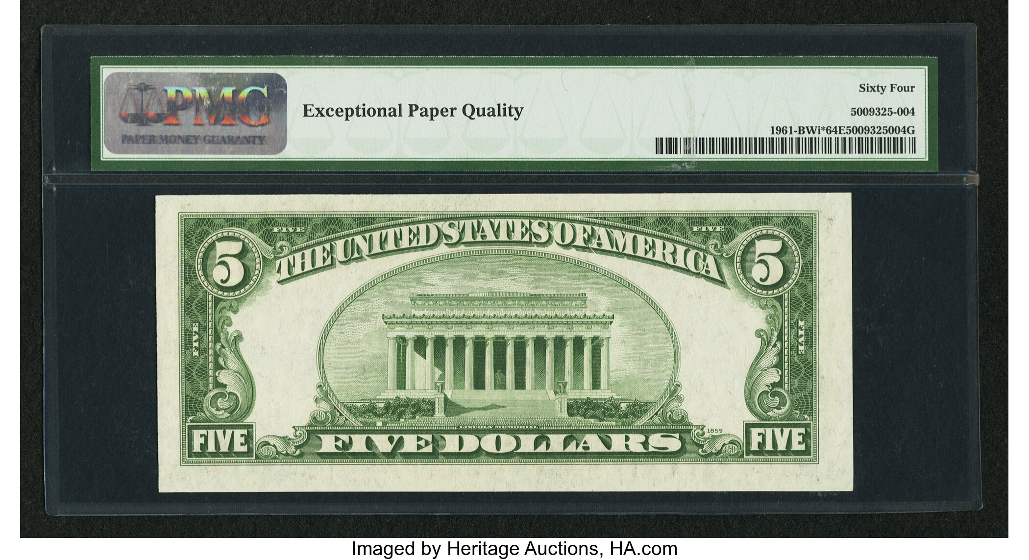 image for: Fr. 1961-B* $5 1950 Wide I Federal Reserve Star Note. PMG Choice Uncirculated 64 EPQ....