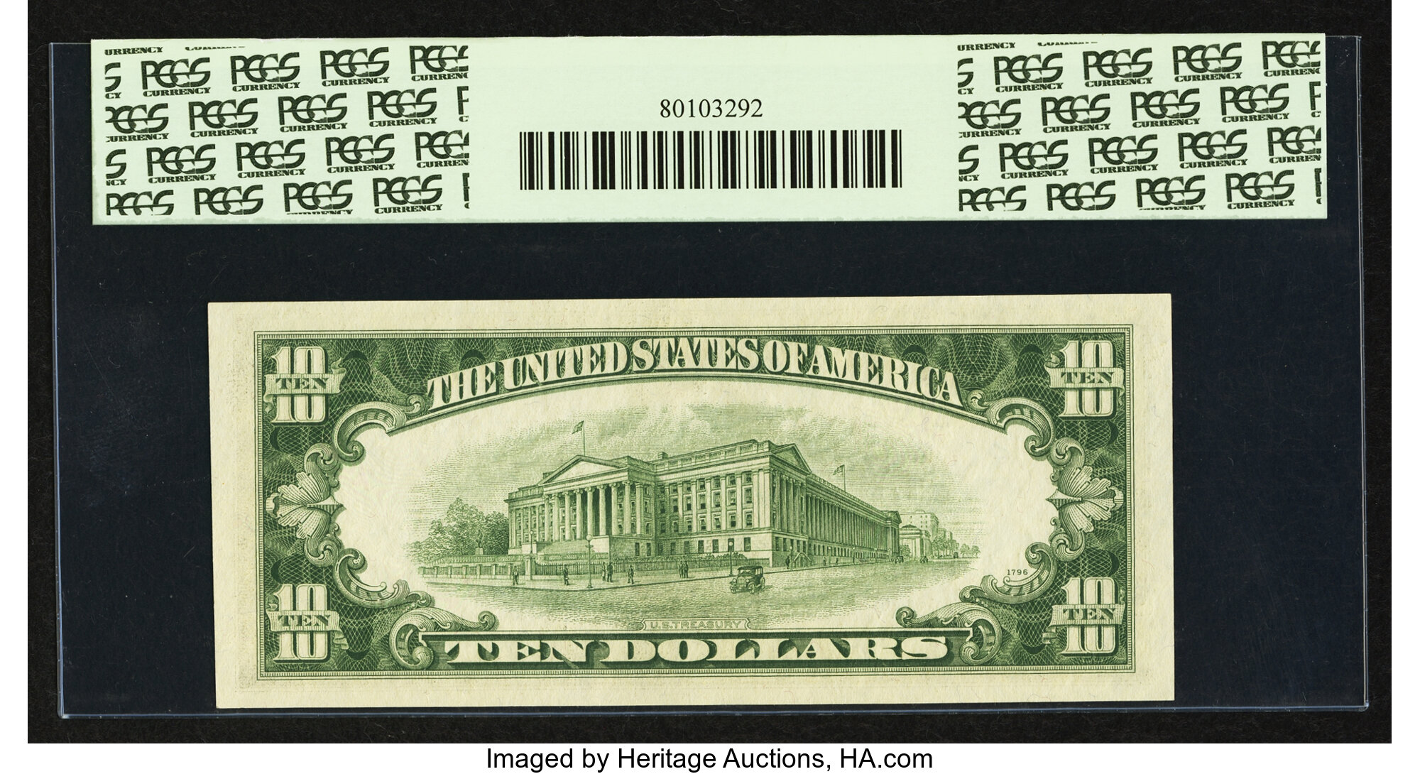 image for: Fr. 2014-L* $10 1950D Federal Reserve Star Note. PCGS Very Choice New 64PPQ....