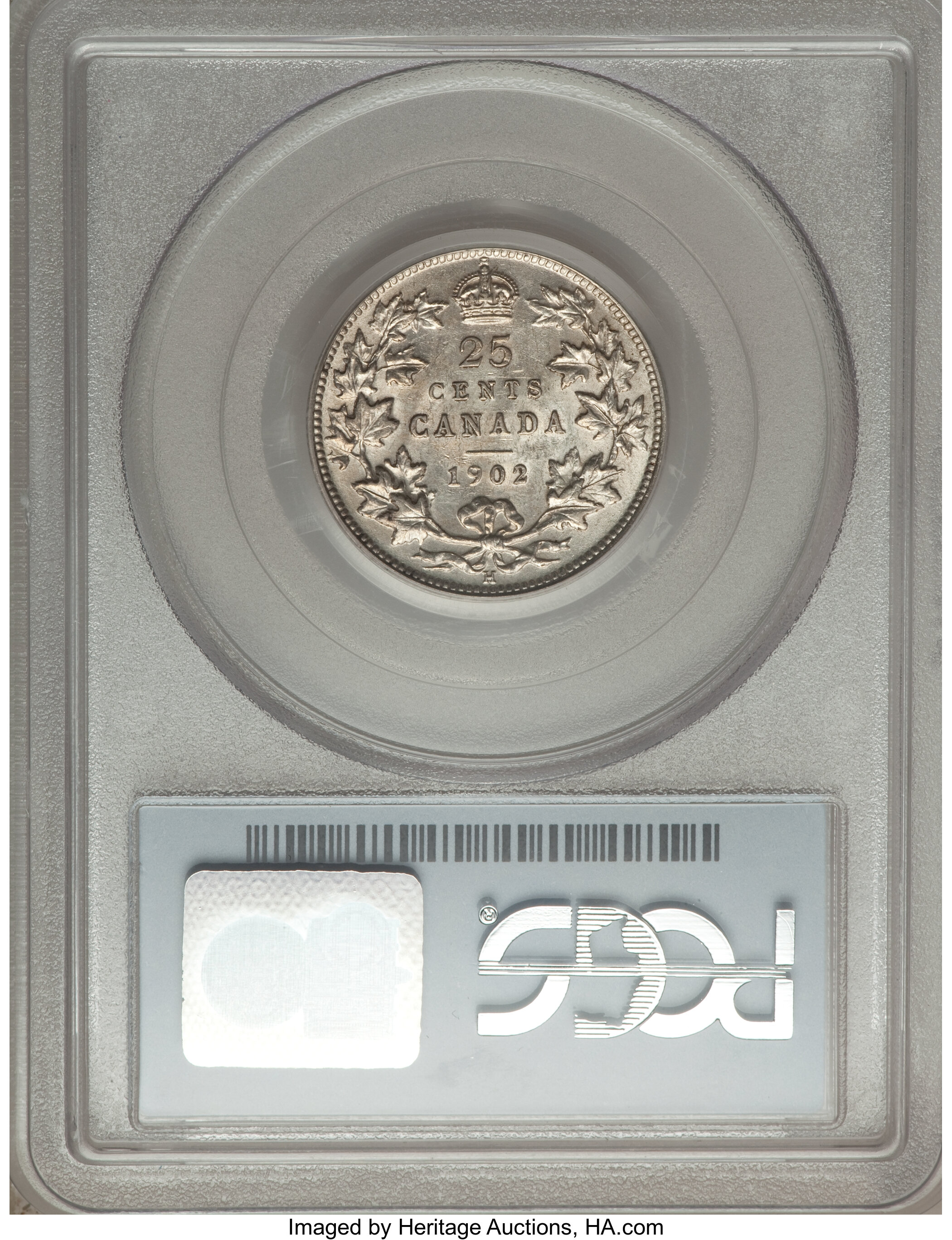 image for: Edward VII 25 Cents 1902-H AU53 PCGS