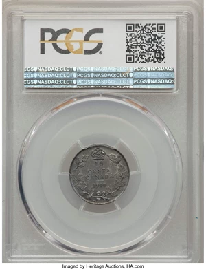 image for: Edward VII 10 Cents 1910 MS62 PCGS