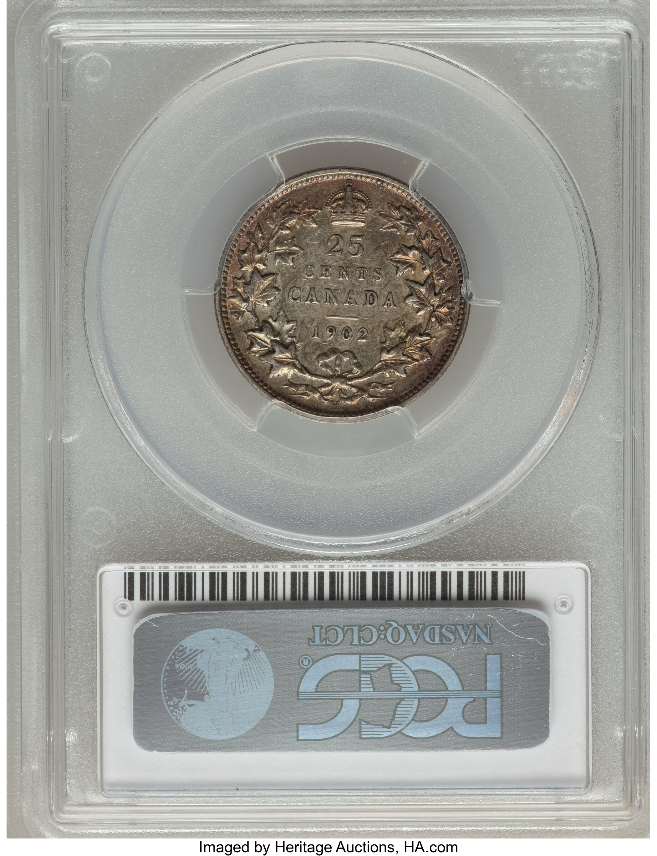 image for: Edward VII 25 Cents 1902-H XF45 PCGS