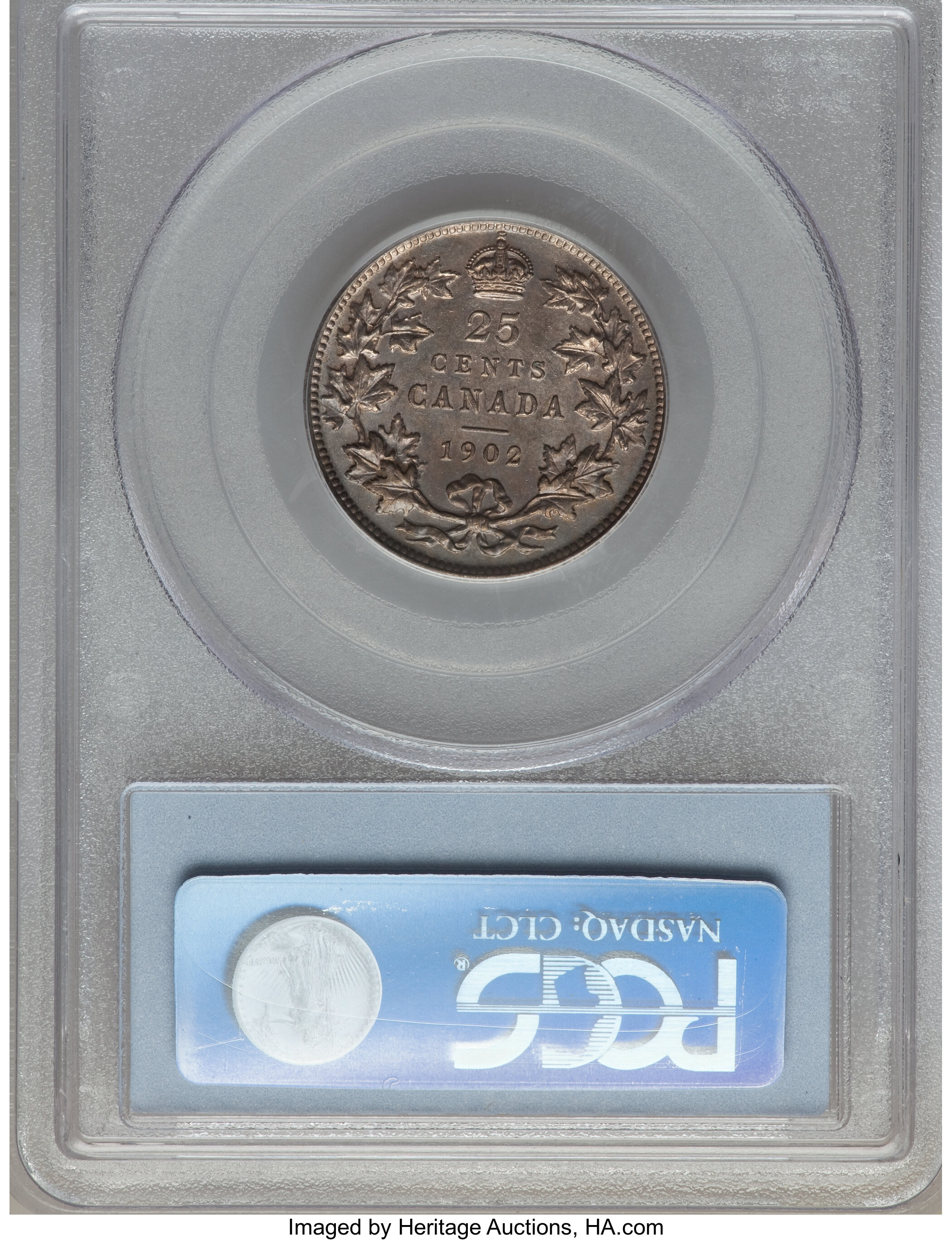 image for: Edward VII 25 Cents 1902 XF45 PCGS