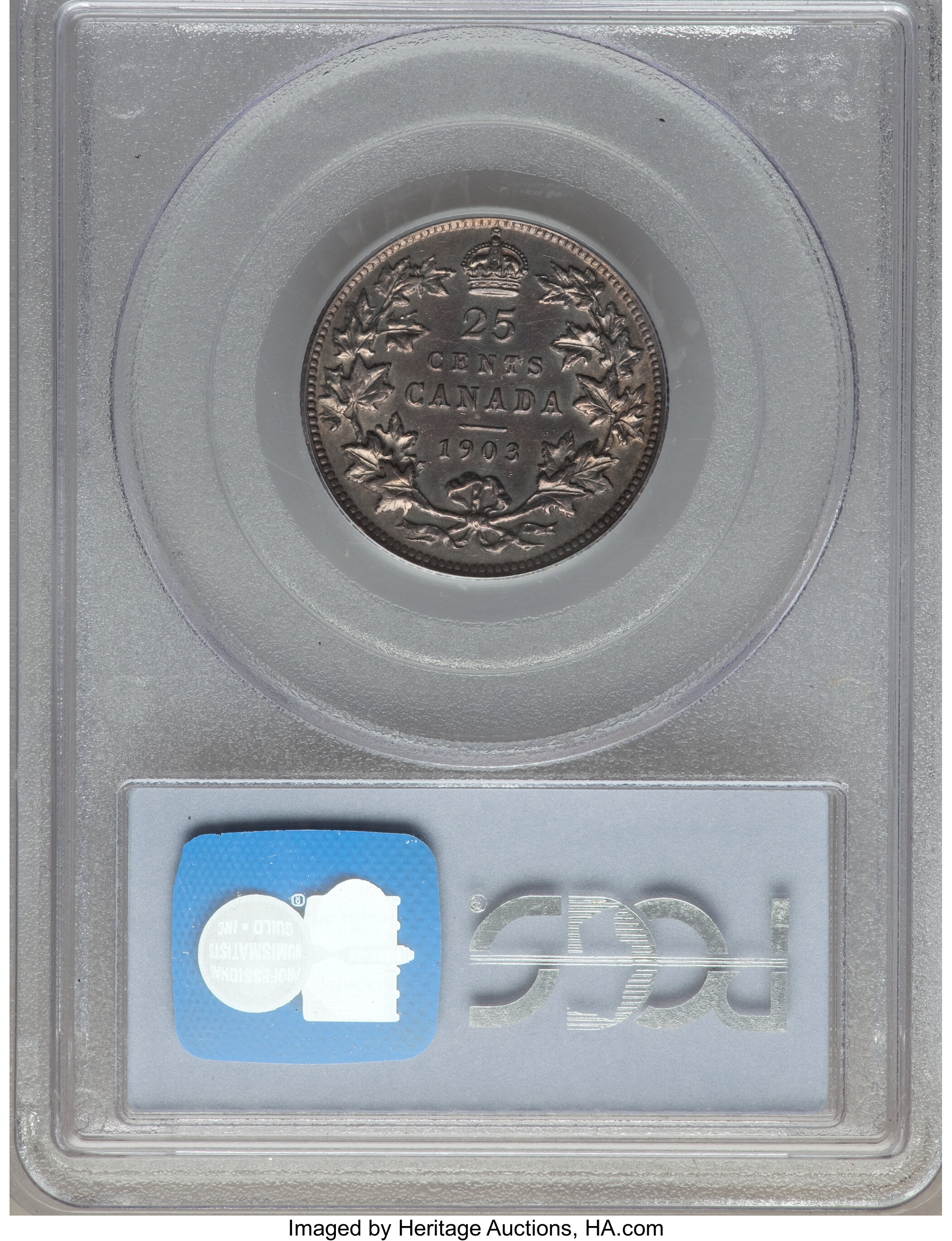 image for: Edward VII 25 Cents 1903 AU50 PCGS