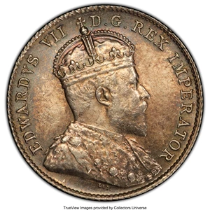 image for: Edward VII 10 Cents 1910 MS63 PCGS