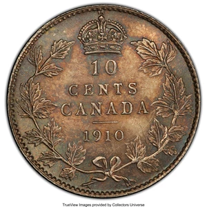 image for: Edward VII 10 Cents 1910 MS63 PCGS