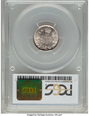 image for: Edward VII 10 Cents 1906 MS62 PCGS