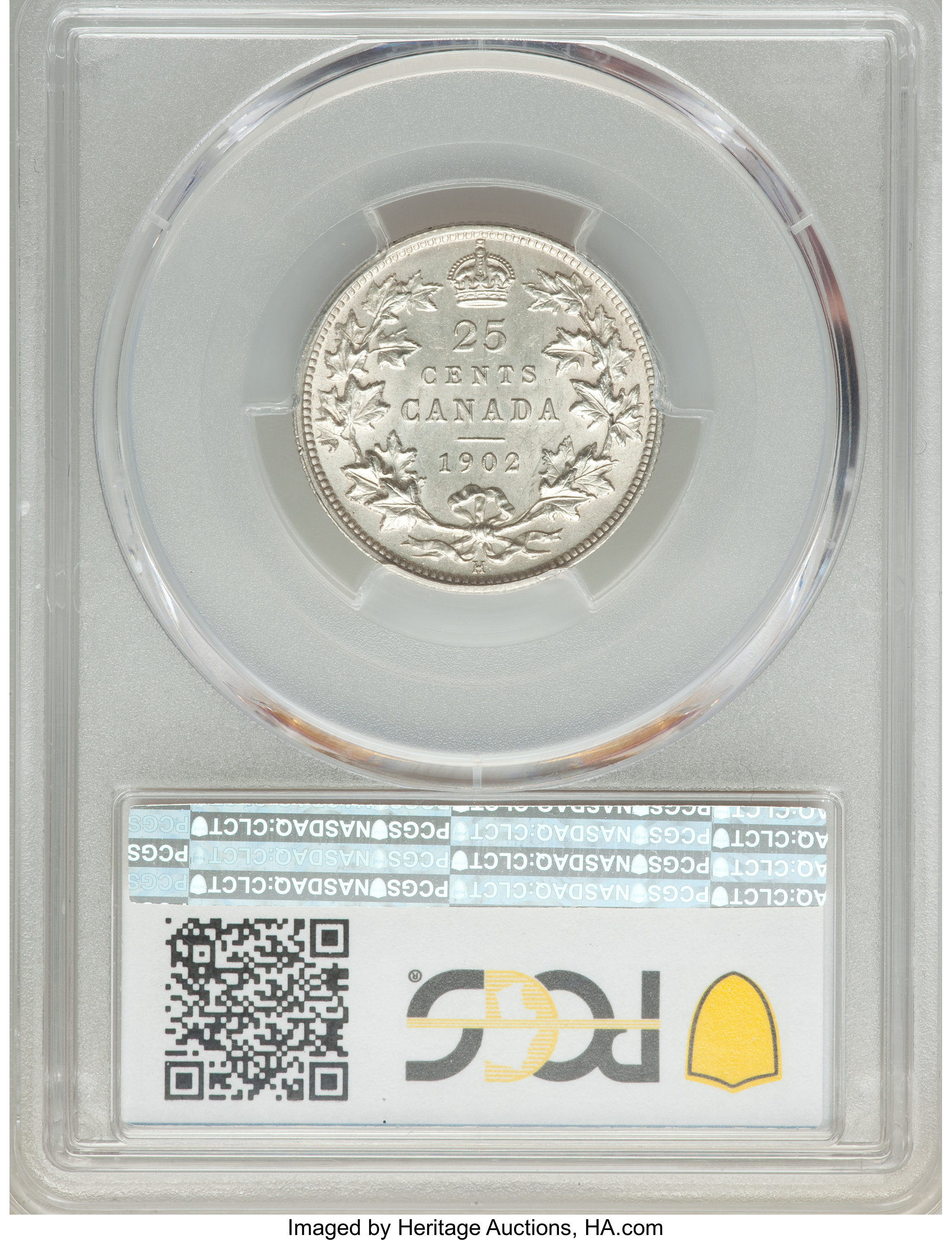 image for: Edward VII 25 Cents 1902-H MS64 PCGS