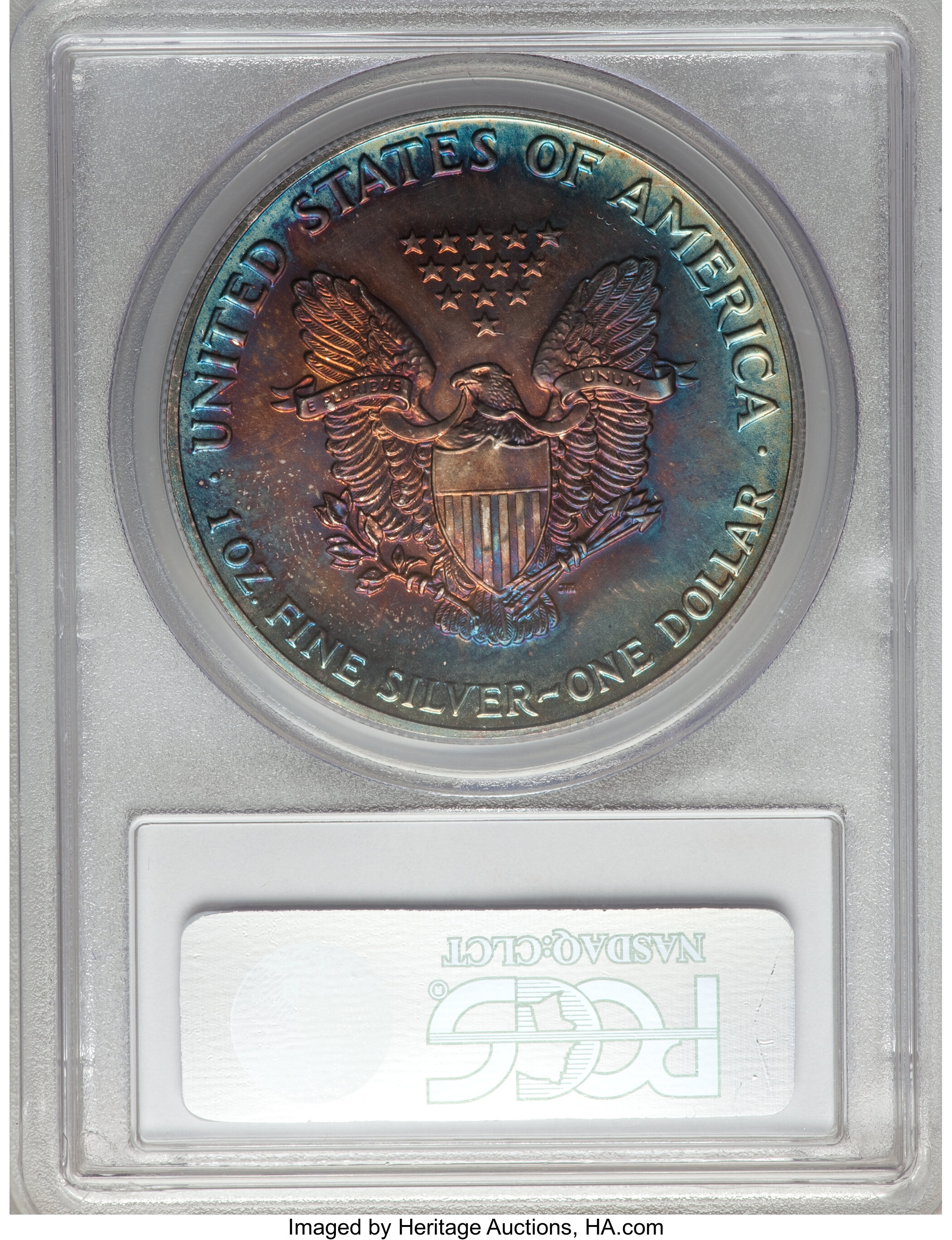 1992 $1  Silver Eagle MS63 CAC thumbnail 9