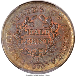 image for: 1804 1/2 C Plain 4, No Stems MS63 Red and Brown PCGS. C-13, B-10, R.1....