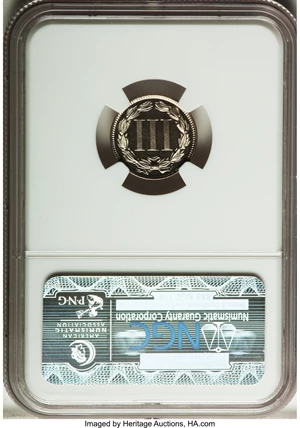 image for: 1878 3CN PR67 Ultra Cameo NGC. CAC....