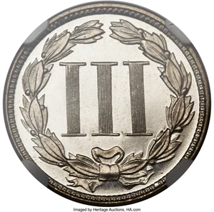image for: 1878 3CN PR67 Ultra Cameo NGC. CAC....