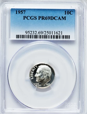 image for: 1957 10C PR69 Deep Cameo PCGS....
