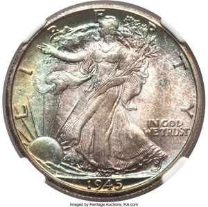 image for: 1945-D 50C MS68 ★ NGC....
