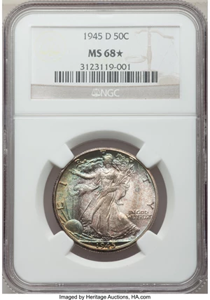 image for: 1945-D 50C MS68 ★ NGC....