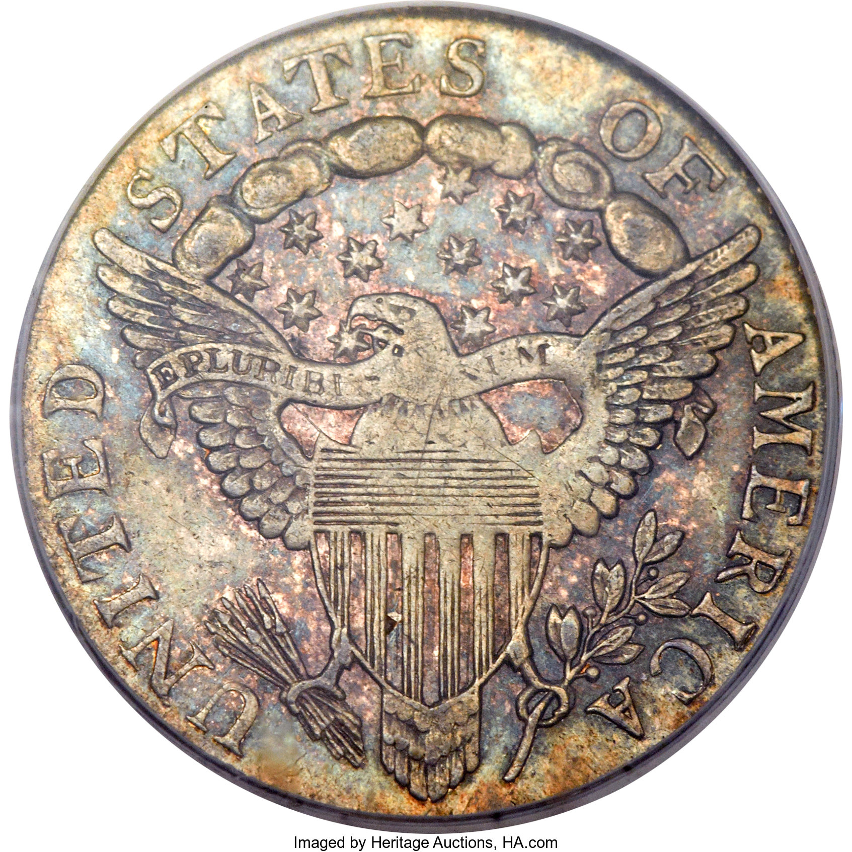 image for: 1798/97 10C 13 Stars on Reverse MS62 PCGS. CAC. JR-2, R.6....