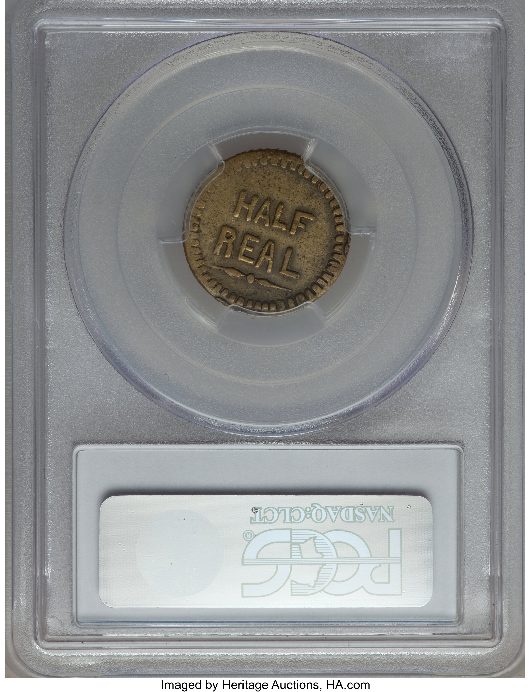 image for: 1880 Hawaii Wailuku Plantation Half Real XF40 PCGS. Medcalf 2TE-7....