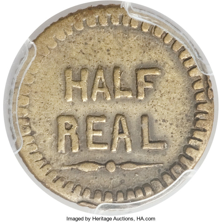 image for: 1880 Hawaii Wailuku Plantation Half Real XF40 PCGS. Medcalf 2TE-7....