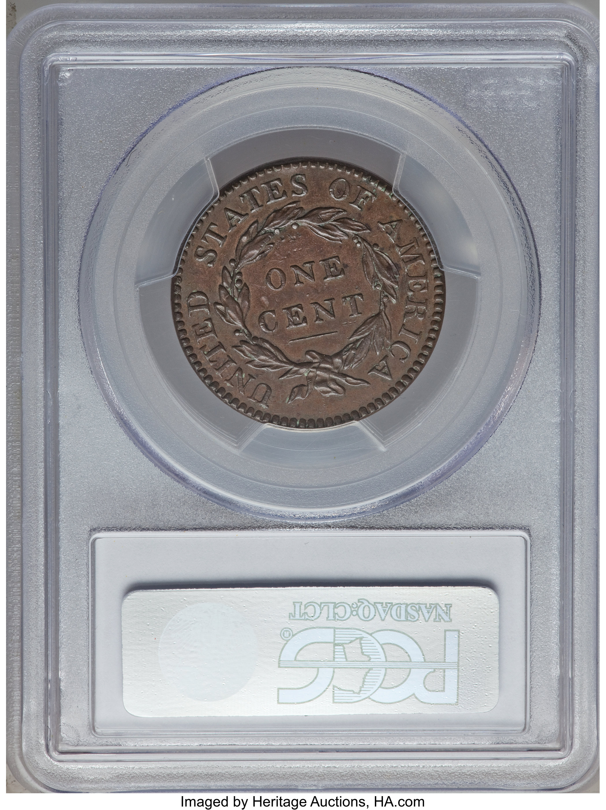 image for: 1819/8 1C N-1, High R.1, AU55 PCGS. CAC. Ex: Oakes. PCGS Population (0/0). NGC Census: (0/0).  From The Oakes Collectio...