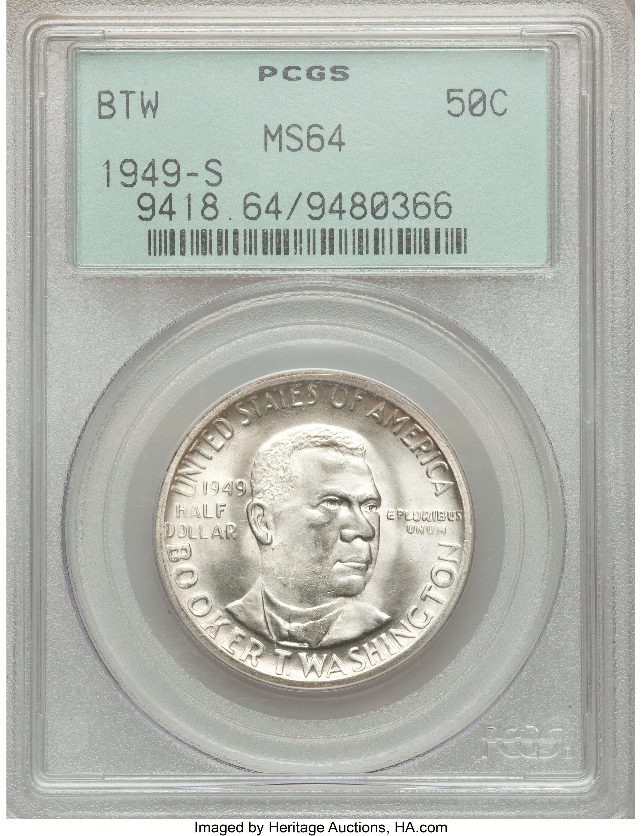 1949-S 50c Booker T. Washington VF20 CAC thumbnail 11