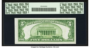 image for: Fr. 1956-K* $5 1934 Federal Reserve Note. PCGS Choice New 63PPQ....
