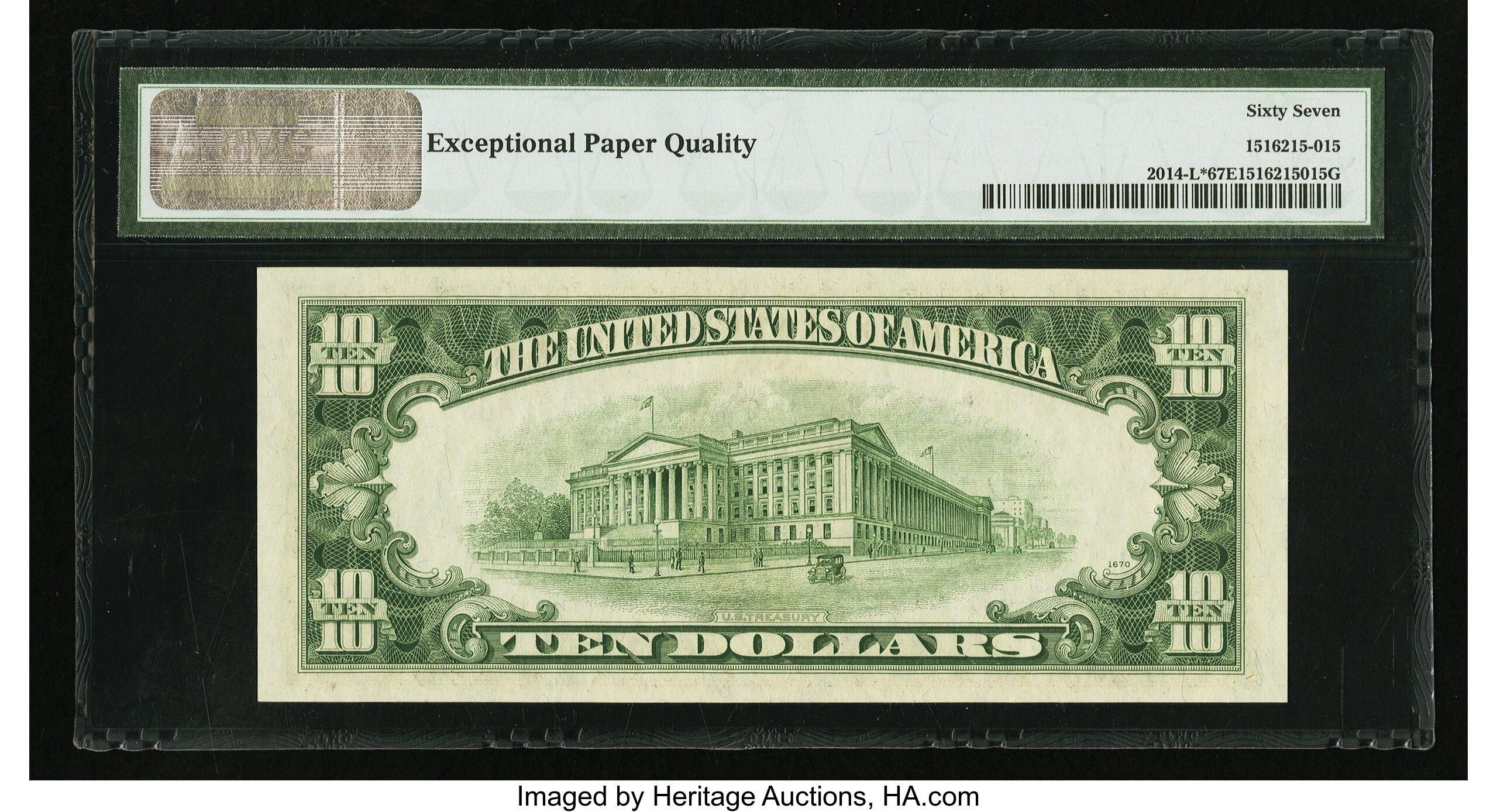 image for: Fr. 2014-L* $10 1950D Federal Reserve Note. PMG Superb Gem Unc 67 EPQ....