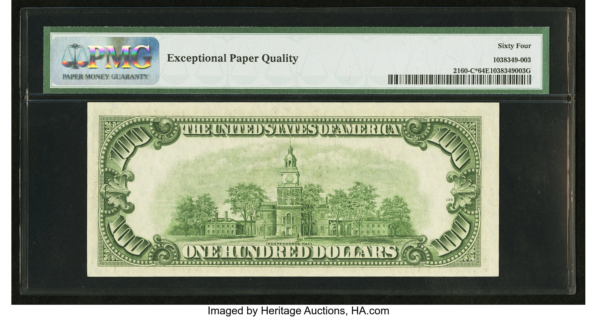 image for: Fr. 2160-C* $100 1950C Federal Reserve Note. PMG Choice Uncirculated 64 EPQ....