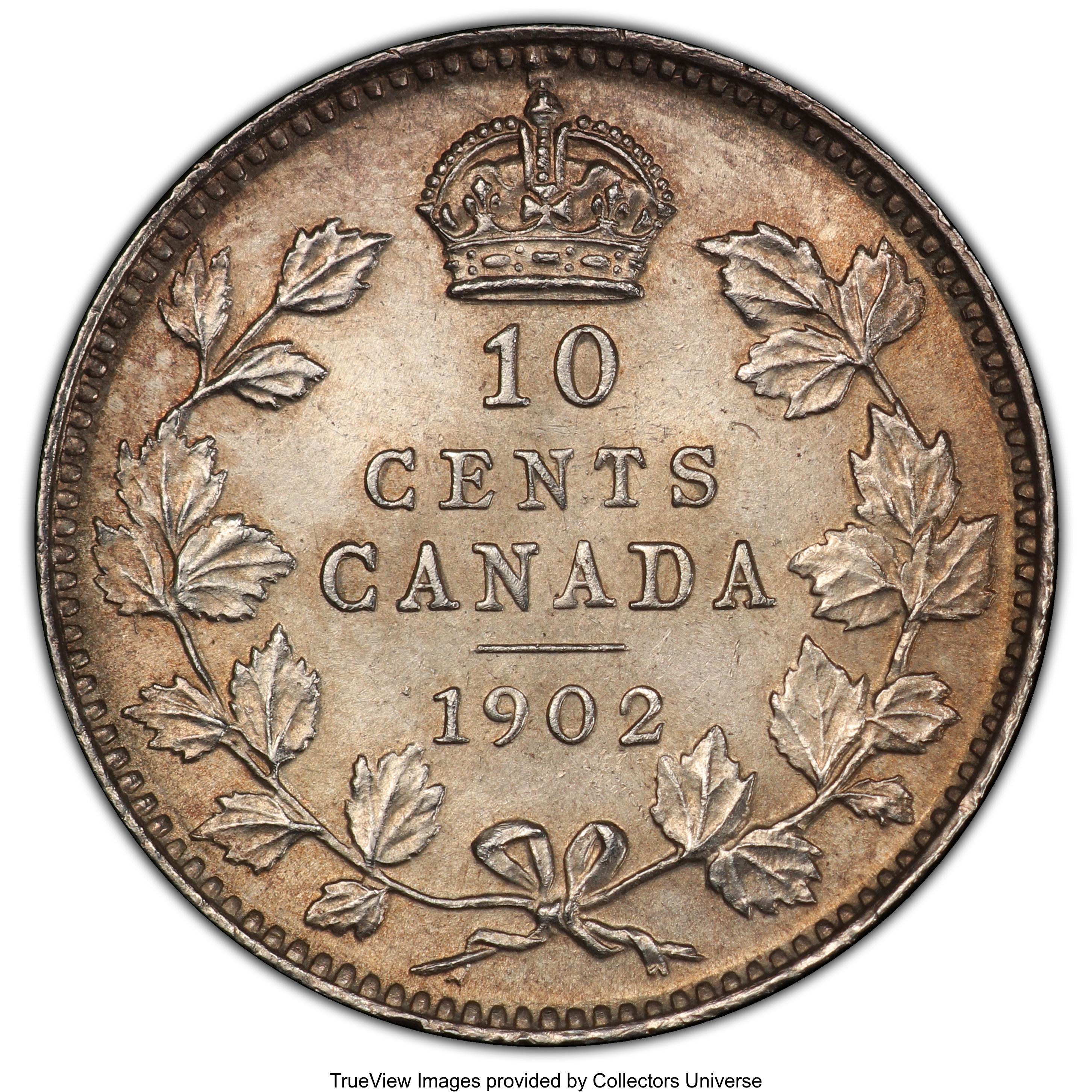 image for: Edward VII 10 Cents 1902 MS63 PCGS