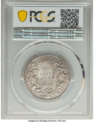 image for: Edward VII "Victorian Leaves" 50 Cents 1910 MS65 PCGS