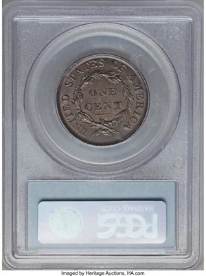image for: 1817 1C 13 Stars MS64 Brown PCGS. N-2, R.3. Our EAC Grade MS61....