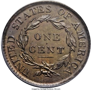 image for: 1817 1C 13 Stars MS64 Brown PCGS. N-2, R.3. Our EAC Grade MS61....
