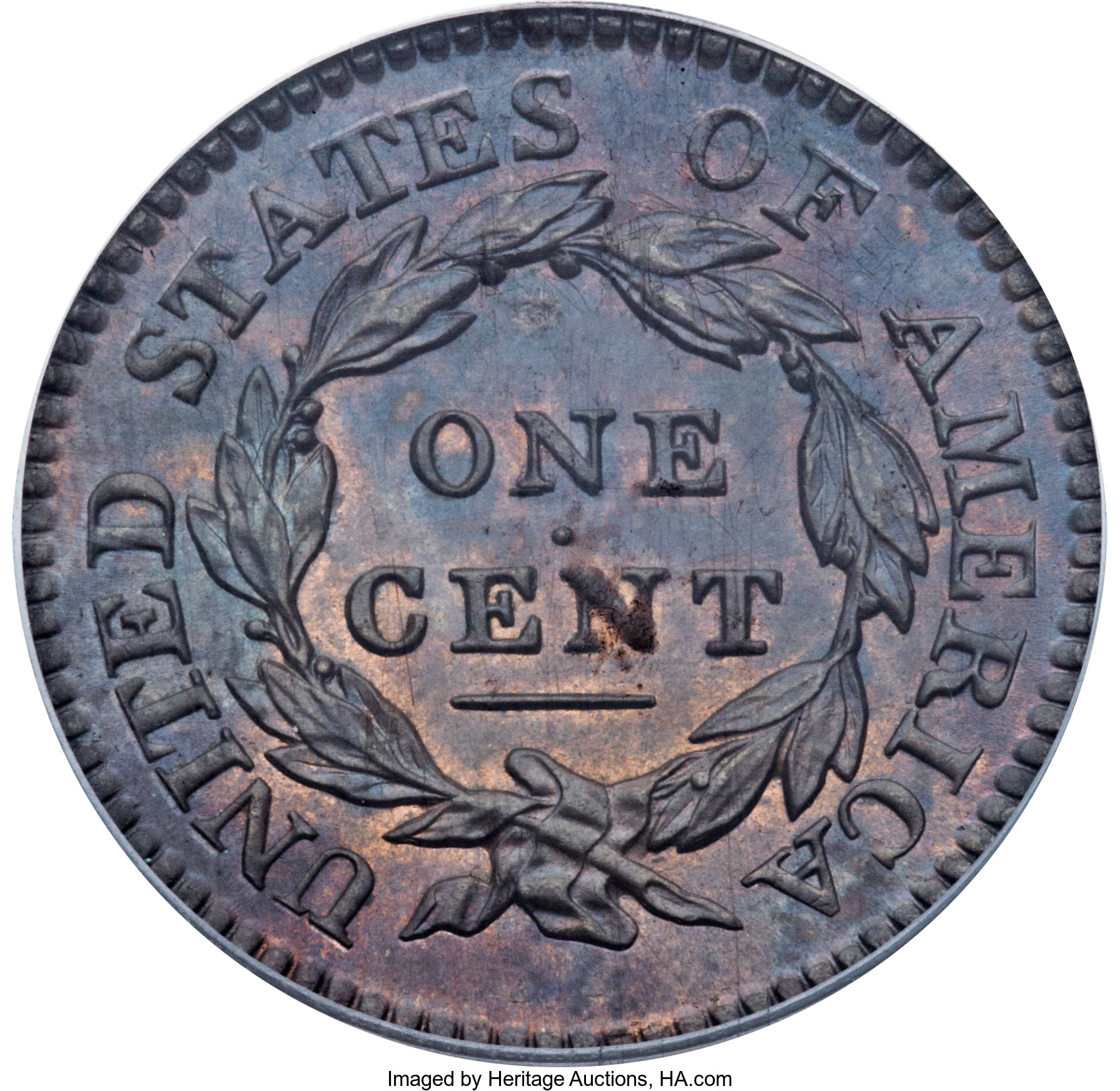 image for: 1817 1C 13 Stars MS64 Red and Brown PCGS. N-4, R.3. Our EAC Grade MS63....