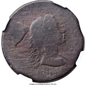 image for: 1794 1C Head of 1793 Fair 2 NGC. S-18b, B-2b, R.4. Our EAC Grade Fair 2. ...