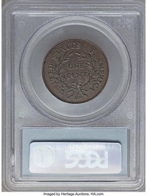 image for: 1795 1C Plain Edge AU53 PCGS. S-77, B-6, R.3. Our EAC Grade XF40. ...