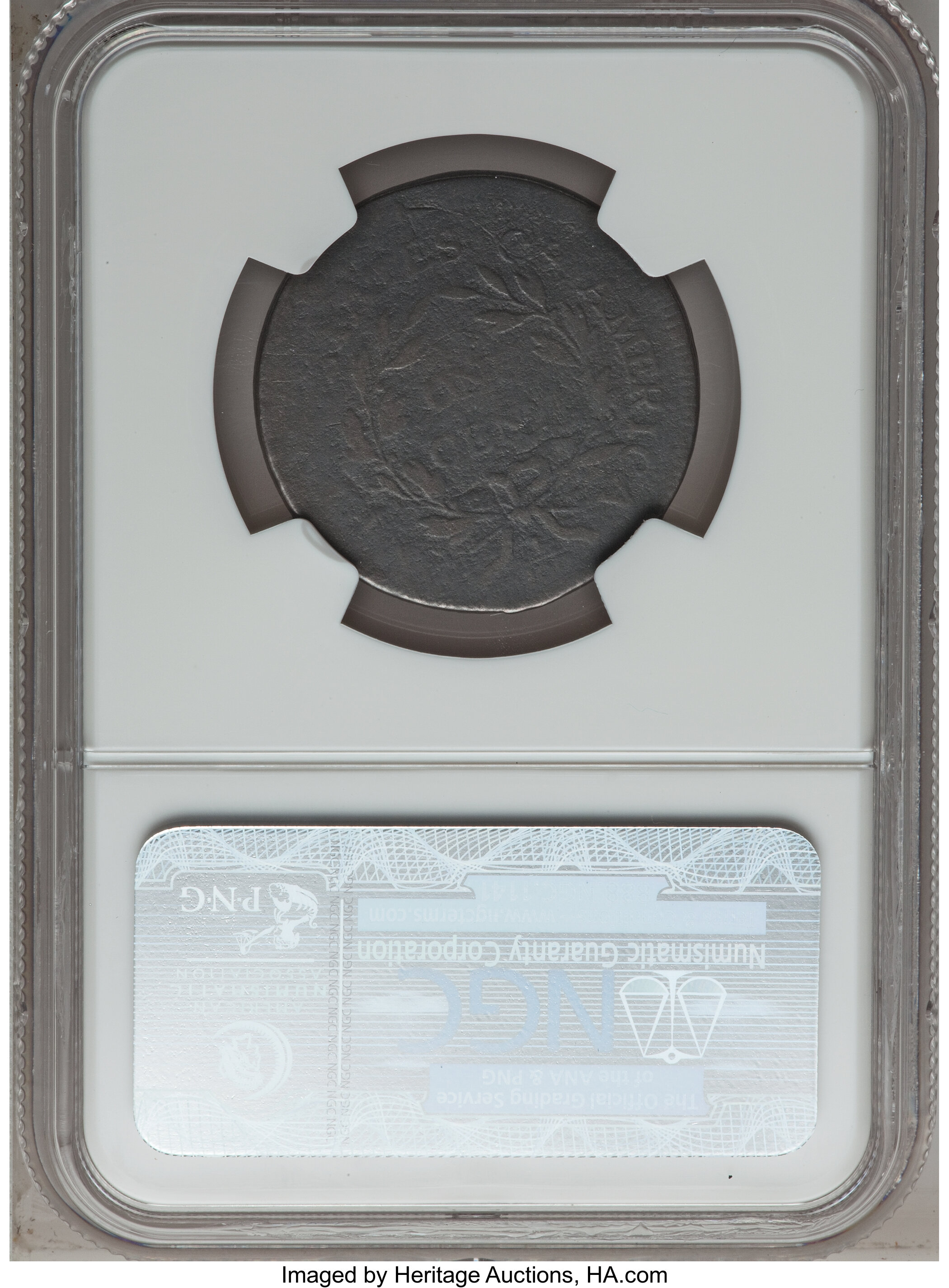image for: 1796 1C Liberty Cap -- Flipover Double Struck --  Good 4 NGC. S-82, B-3, R.5. Our EAC Grade Good 4....