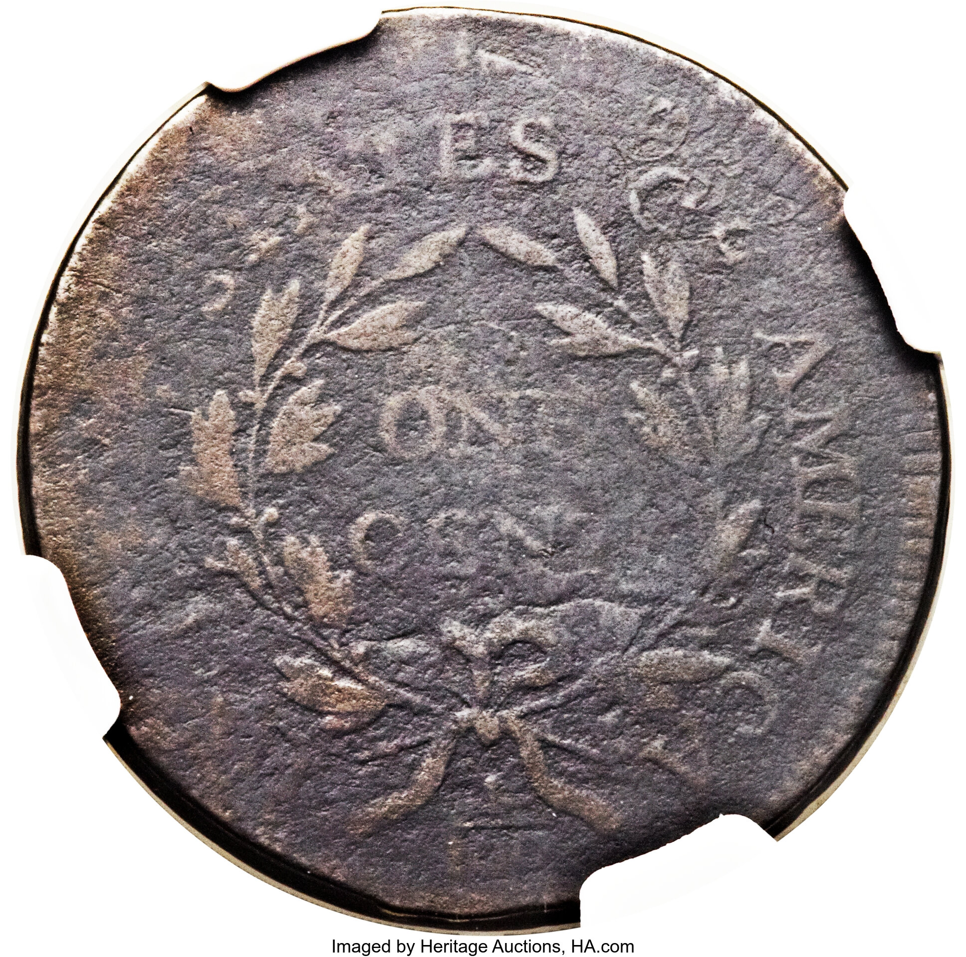 image for: 1796 1C Liberty Cap -- Flipover Double Struck --  Good 4 NGC. S-82, B-3, R.5. Our EAC Grade Good 4....