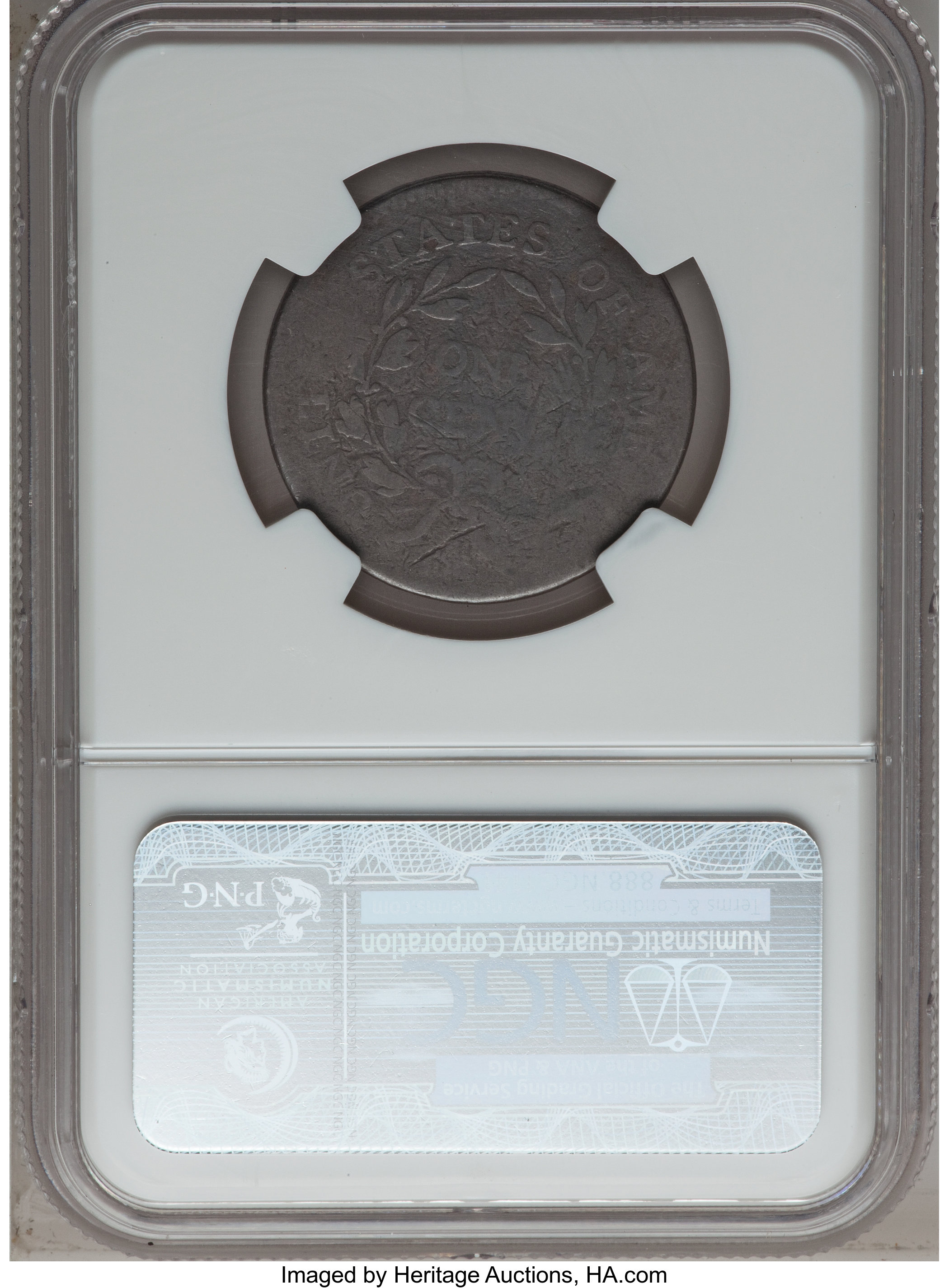 image for: 1798 1C First Hair Style, Reverse of 1796 Good 4 NGC. S-156, B-10, High R.5. Our EAC Grade Good 4. ...