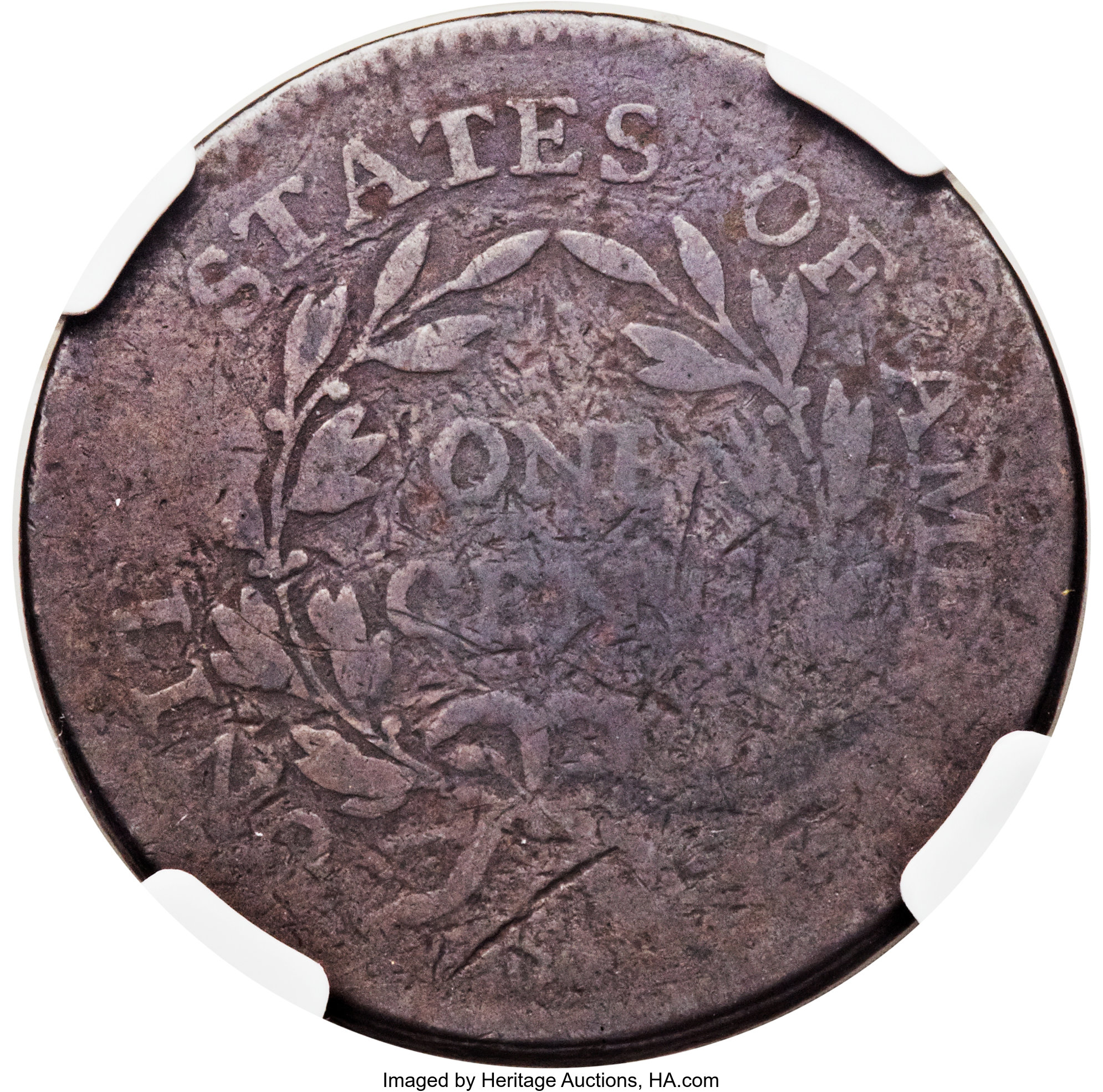 image for: 1798 1C First Hair Style, Reverse of 1796 Good 4 NGC. S-156, B-10, High R.5. Our EAC Grade Good 4. ...