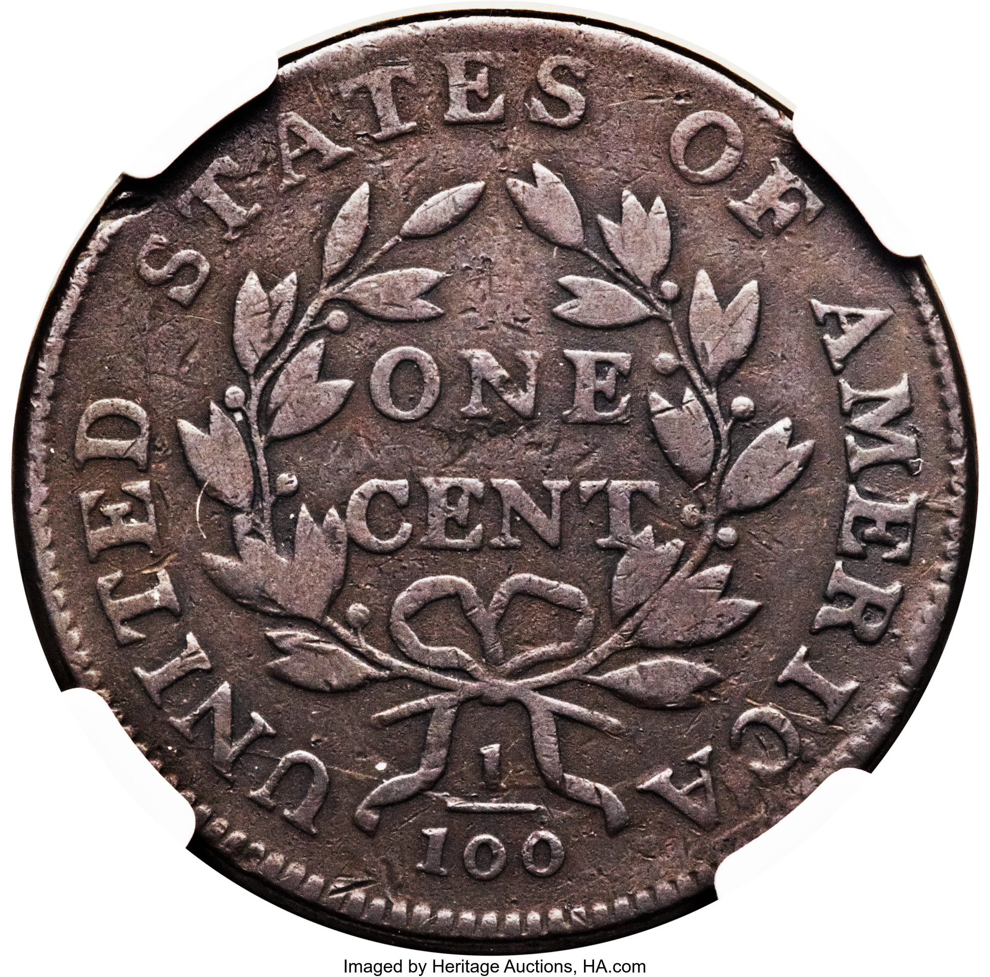 image for: 1800 1C Overdate, Second Hair Style Fine 15 NGC. S-193, B-7, R.4. Our EAC Grade Fine 12. ...